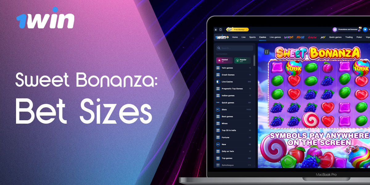 Bet Sizes and RTP in Sweet Bonanza at 1win India