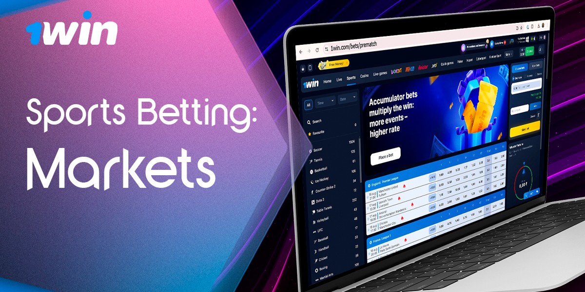 Available sports betting markets at 1Win for players from India