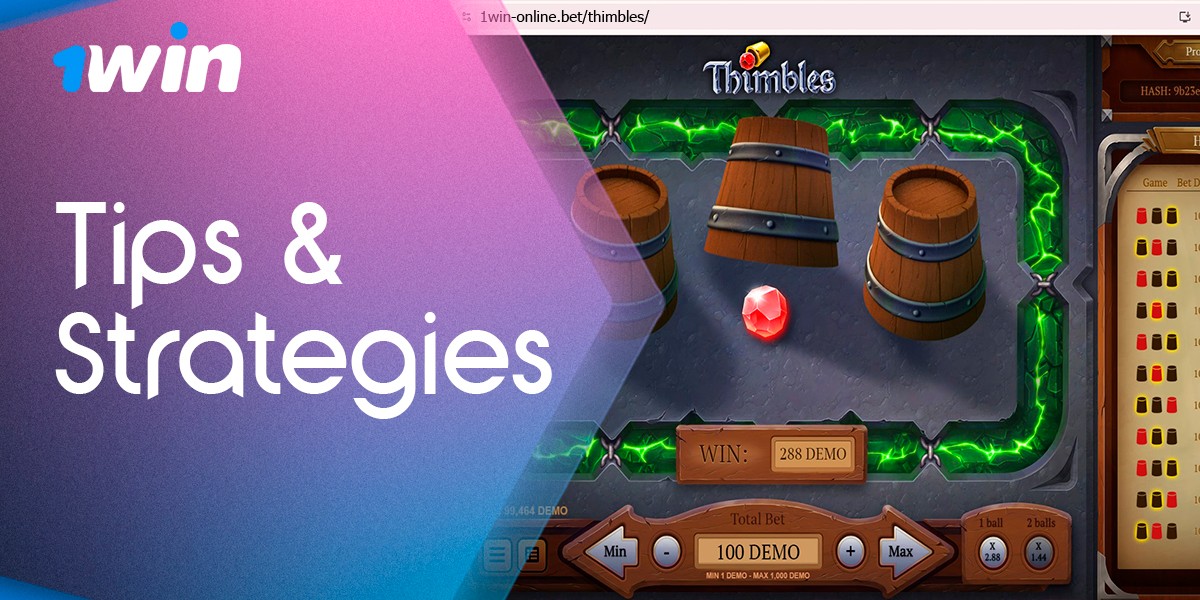 Thimbles' strategies and tips for 1win players from India