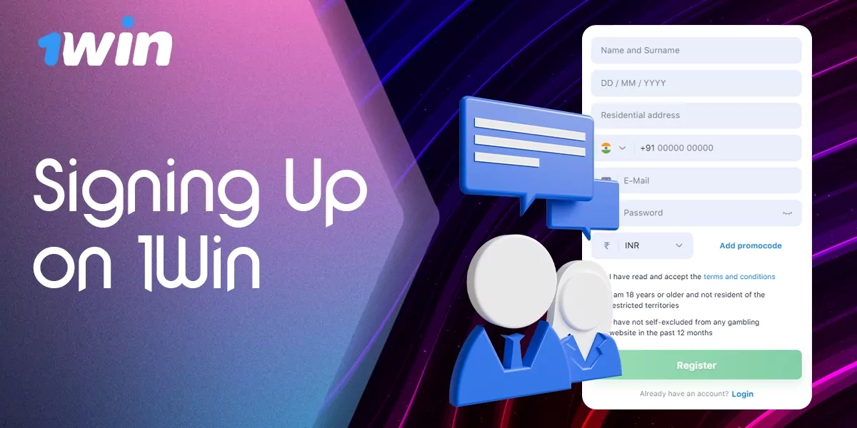 Main steps to create a new 1Win India account 2025