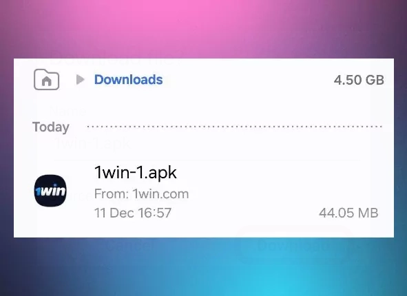 Open APK from Downloads